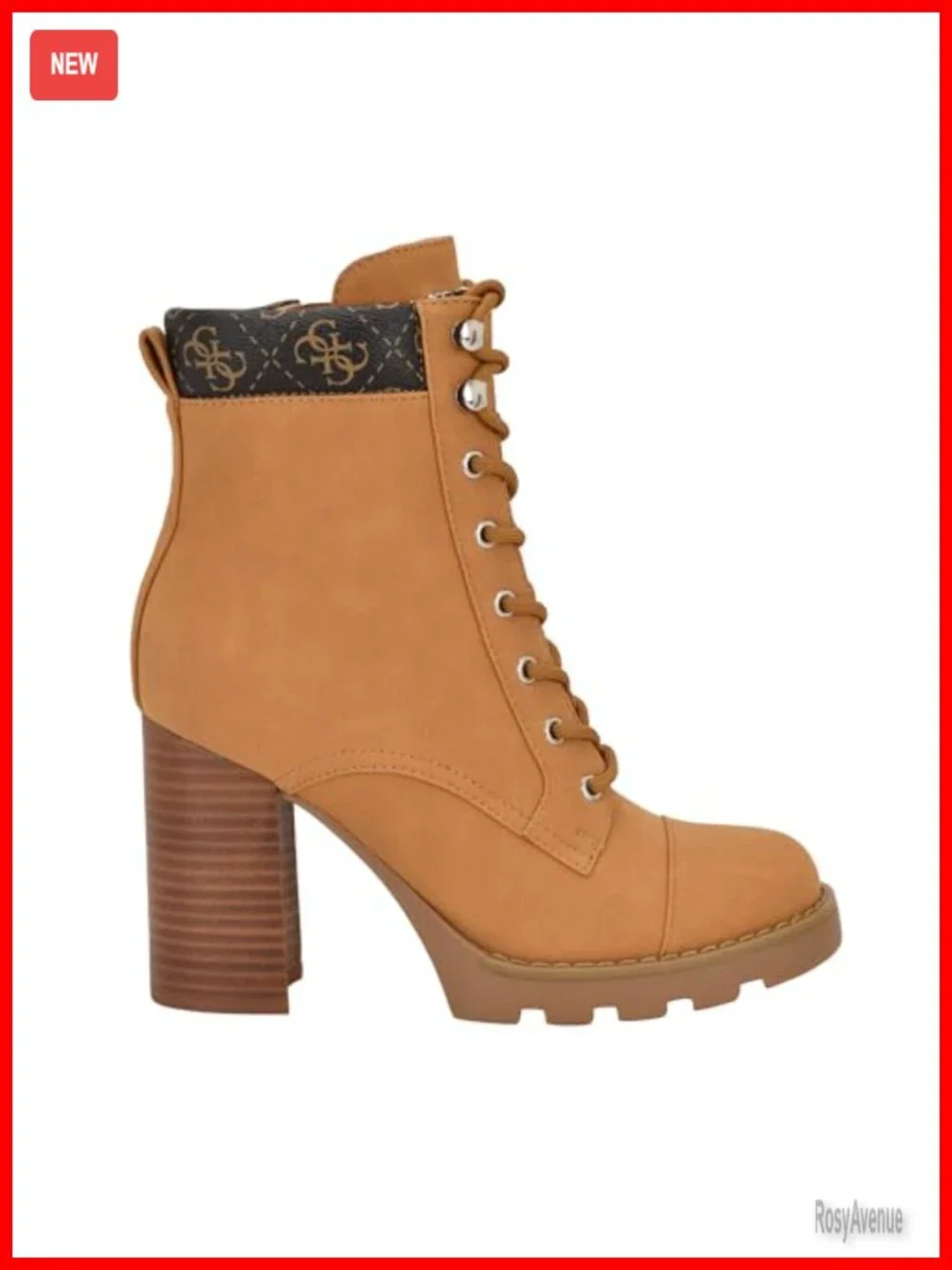 Faux Suede Lace-Up Combat Ankle Booties with Block Heel